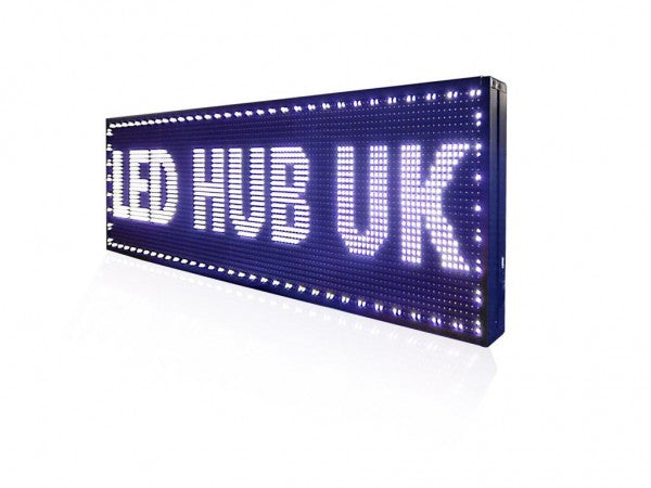 WHITE LED MOVING SIGN 36x132 cm