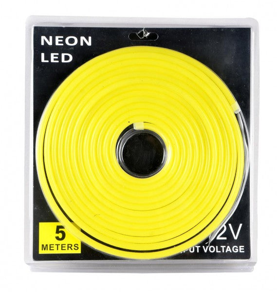 5 meter 12v Yellow neon strip